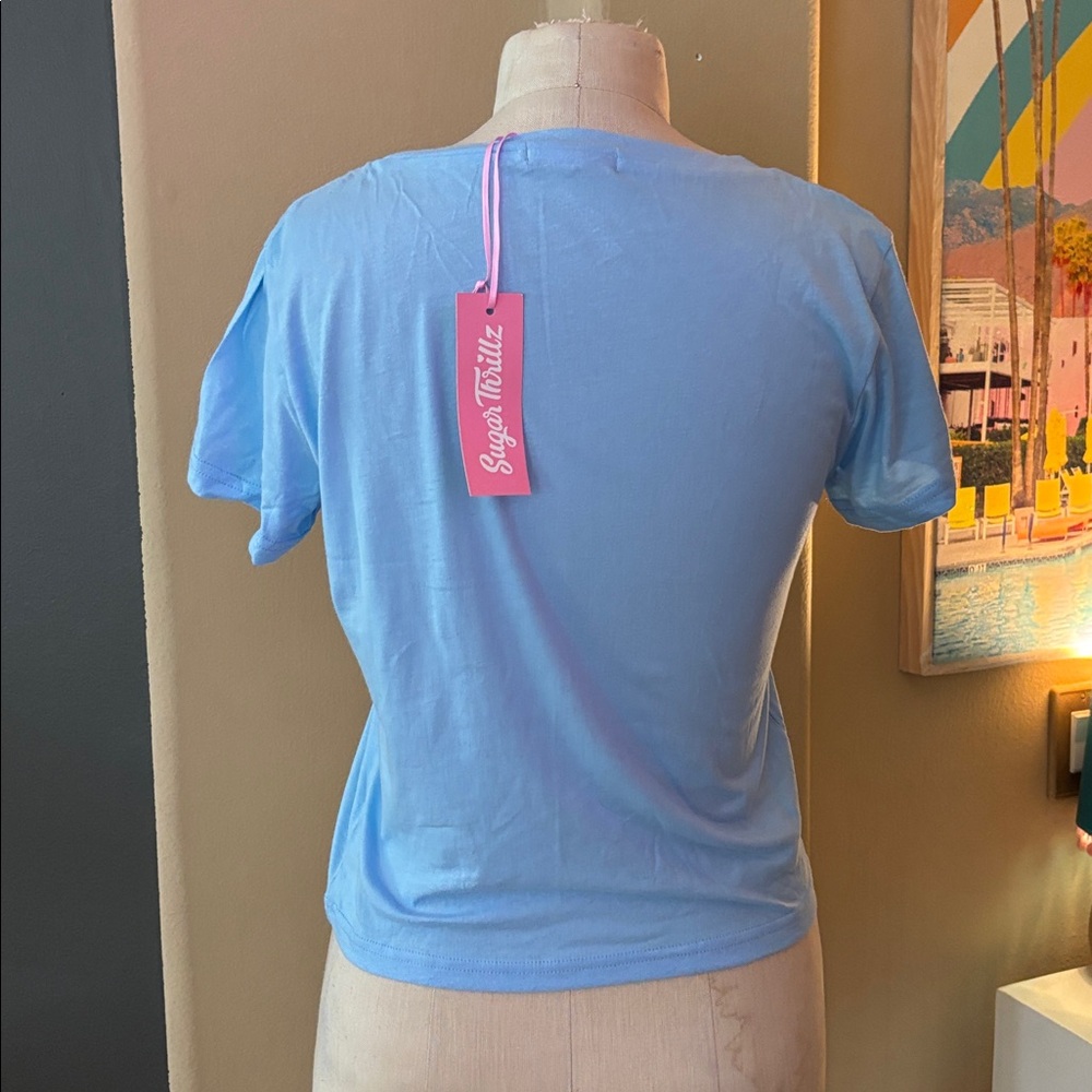 Dolls Kill “original” Sugar Thrillz “Dump Him” Crop Top NWT - Picture 5 of 6